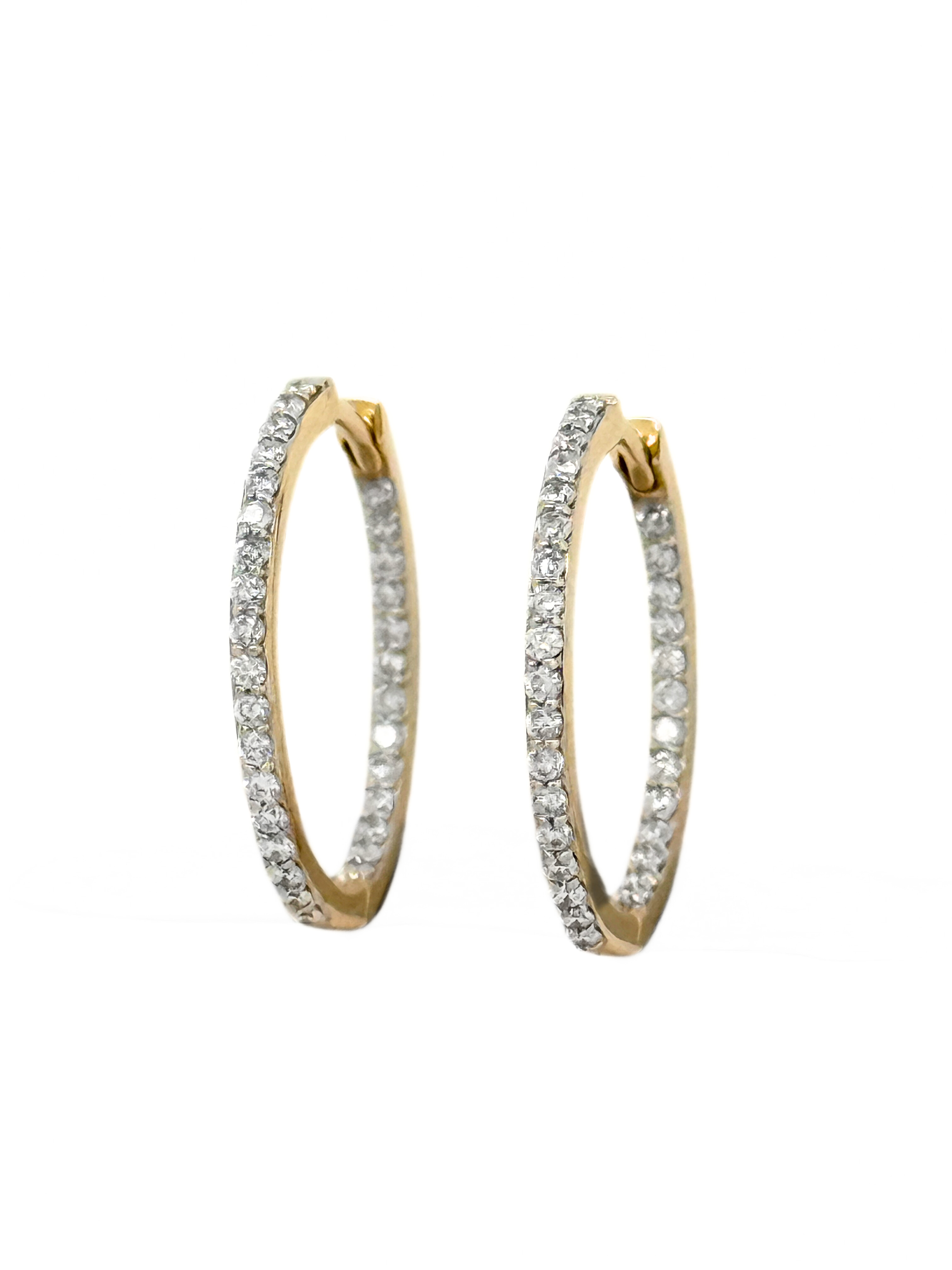DIAMOND HOOP EARRING-403470